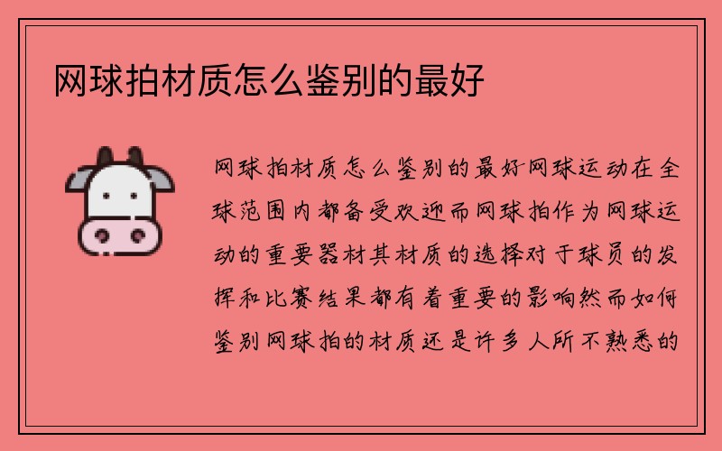 网球拍材质怎么鉴别的最好