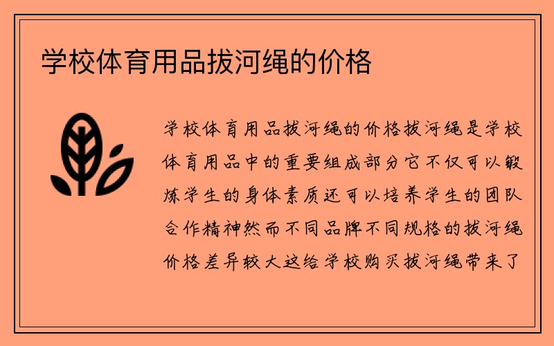 学校体育用品拔河绳的价格