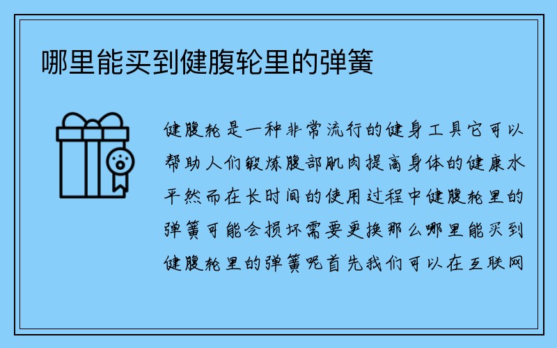 哪里能买到健腹轮里的弹簧